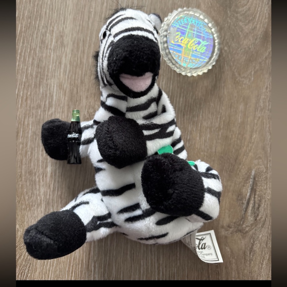 International Coca-Cola Bean Bag Plush Collection Zebra
